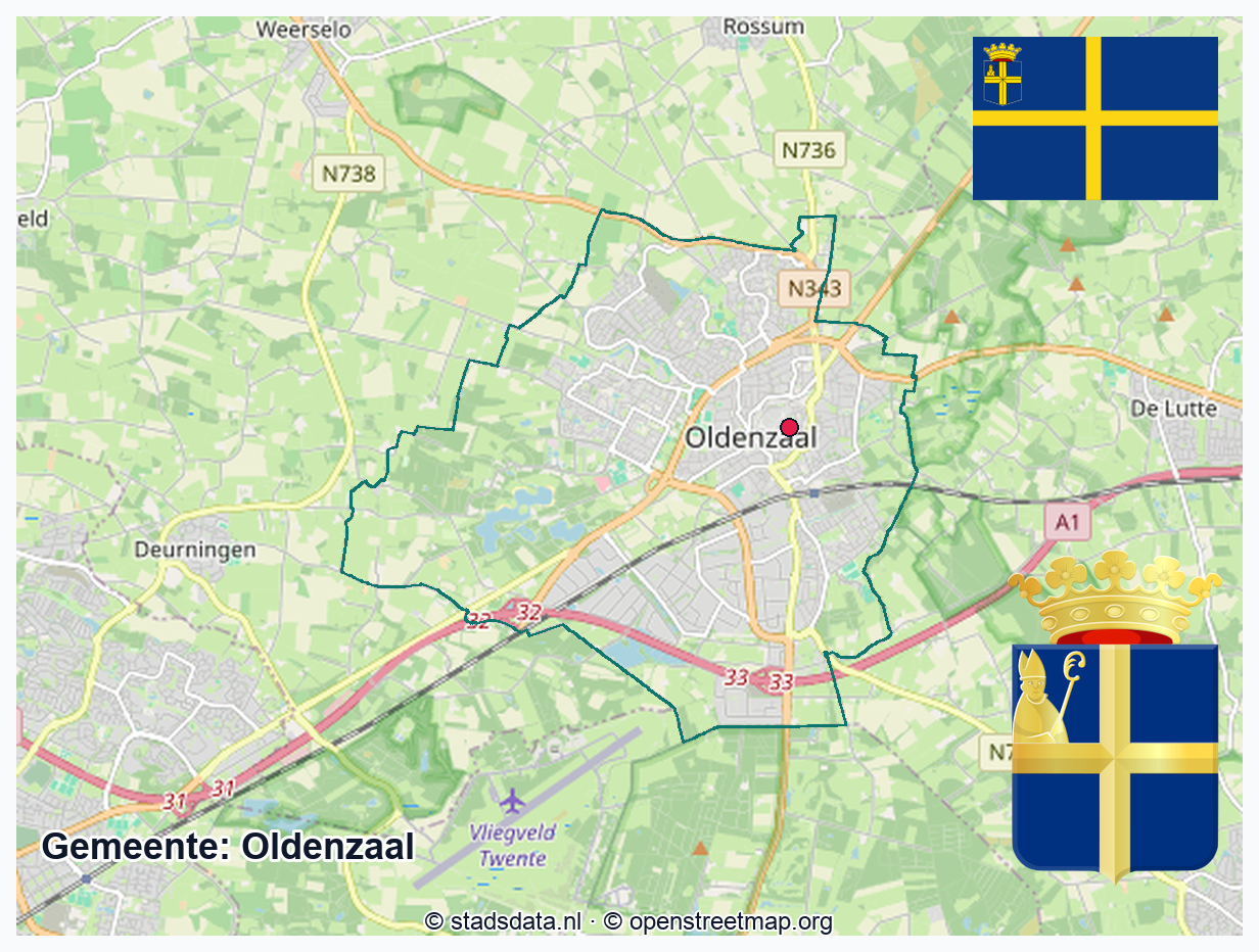 Schematische gemeentegrens Oldenzaal