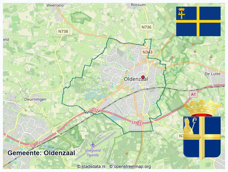 Schematische gemeentegrens Oldenzaal